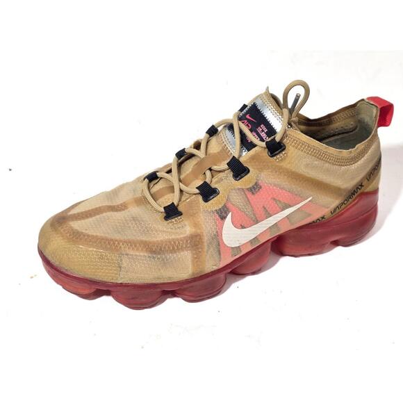 Nike Air VaporMax Men's Size 8.5 Crimson Gold Athletic Sneakers AR6631-701